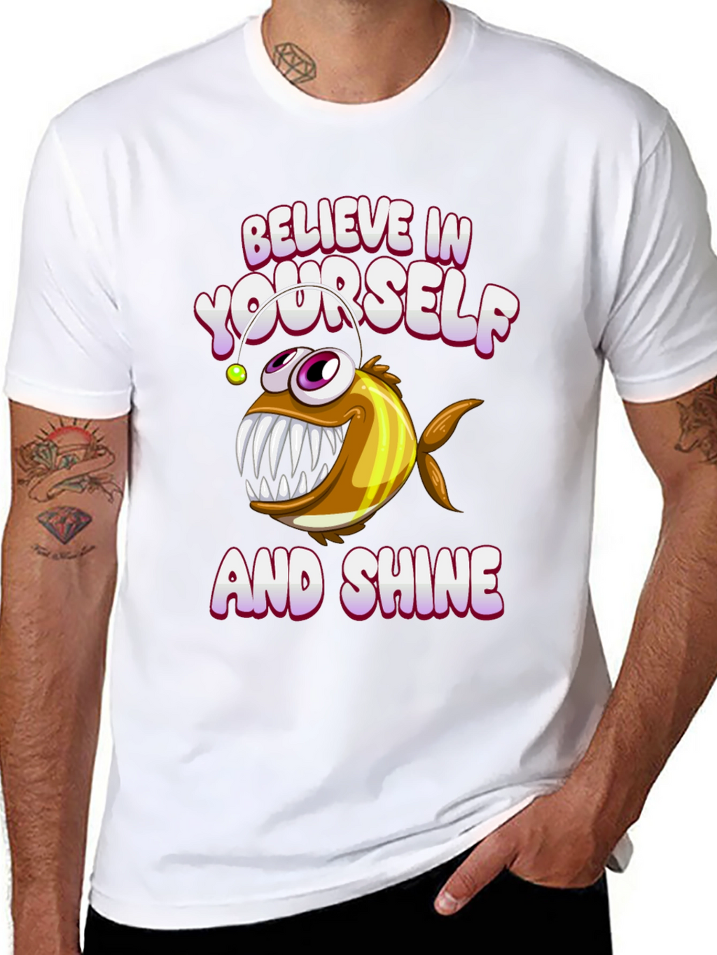 Believe in Yourself Angler Fish Graphic Tee