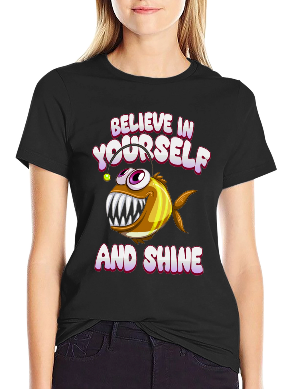 Believe in Yourself Angler Fish Graphic Tee