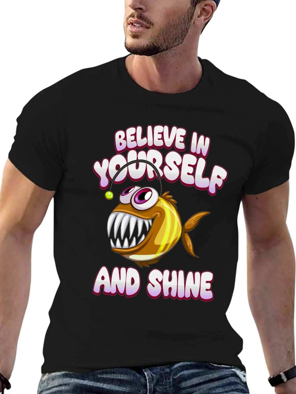 Believe in Yourself Angler Fish Graphic Tee