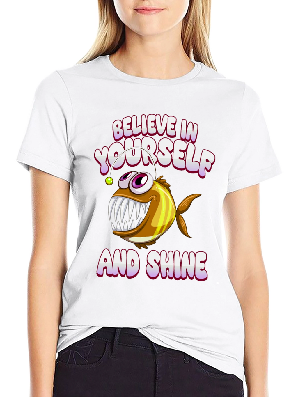 Believe in Yourself Angler Fish Graphic Tee