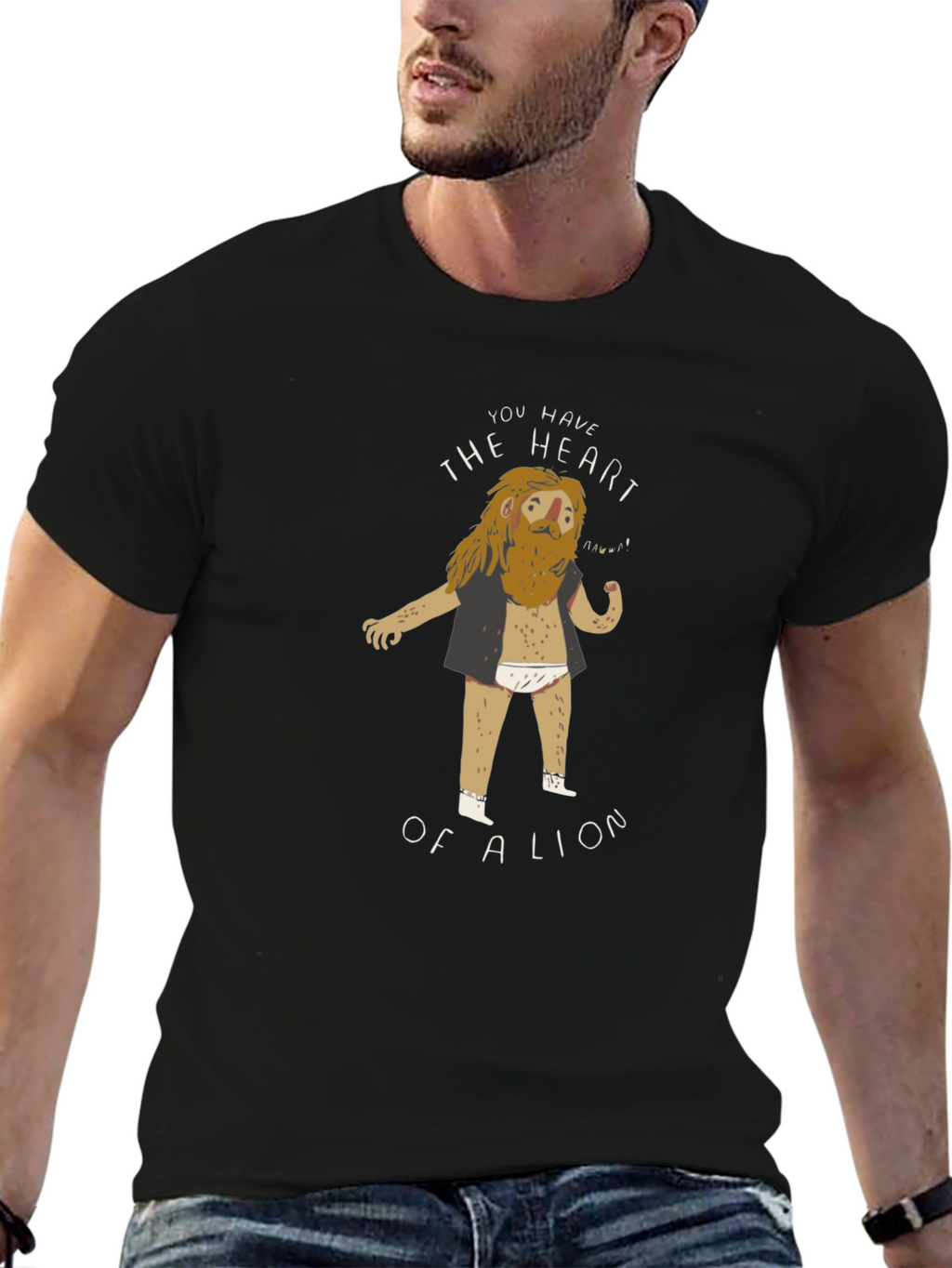 Lion Heart Graphic Tee - Funny T-Shirt