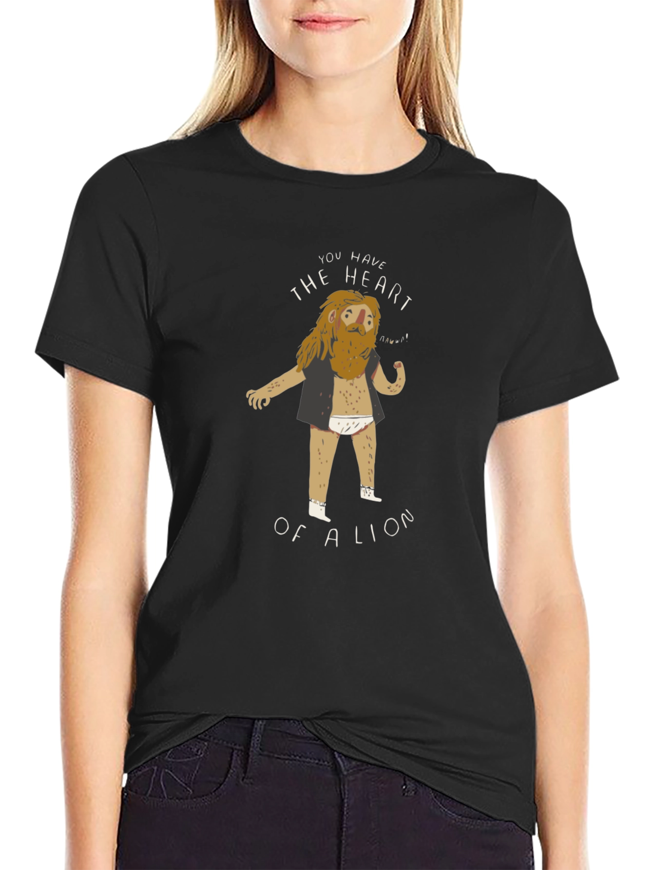 Lion Heart Graphic Tee - Funny T-Shirt