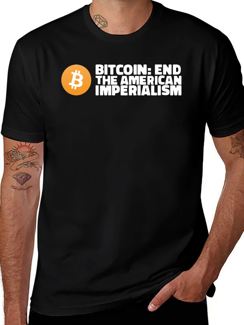 Bitcoin: End American Imperialism Graphic T-Shirt
