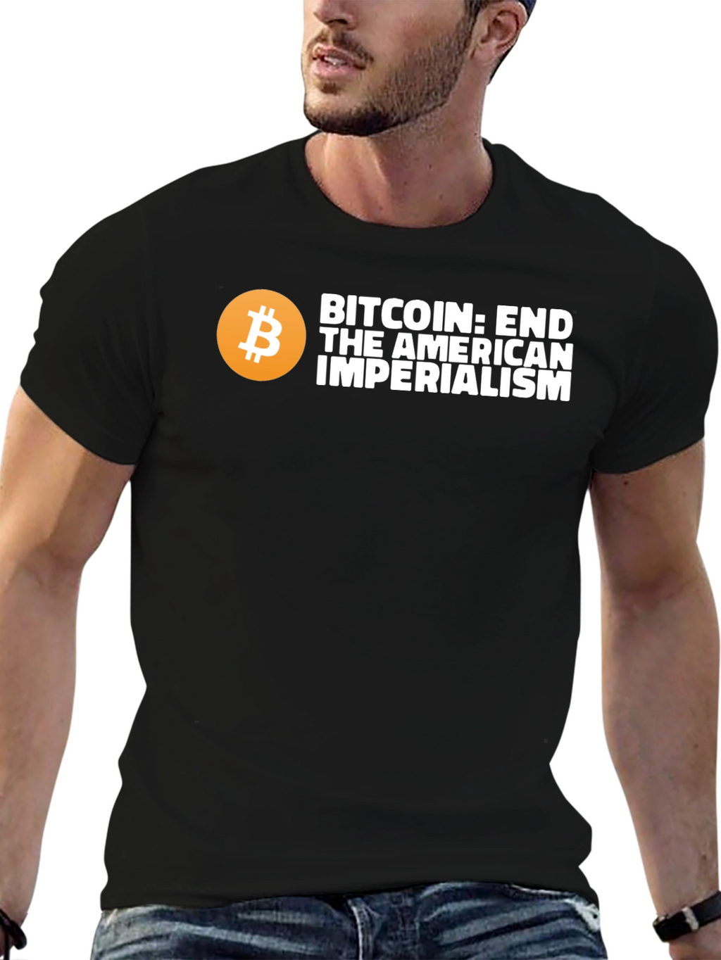 Bitcoin: End American Imperialism Graphic T-Shirt