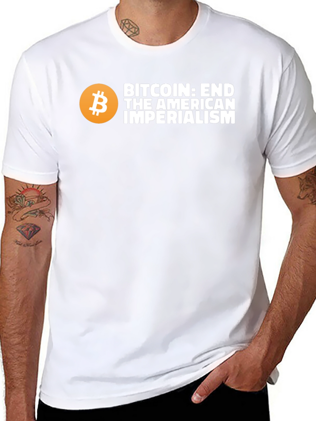Bitcoin: End American Imperialism Graphic T-Shirt