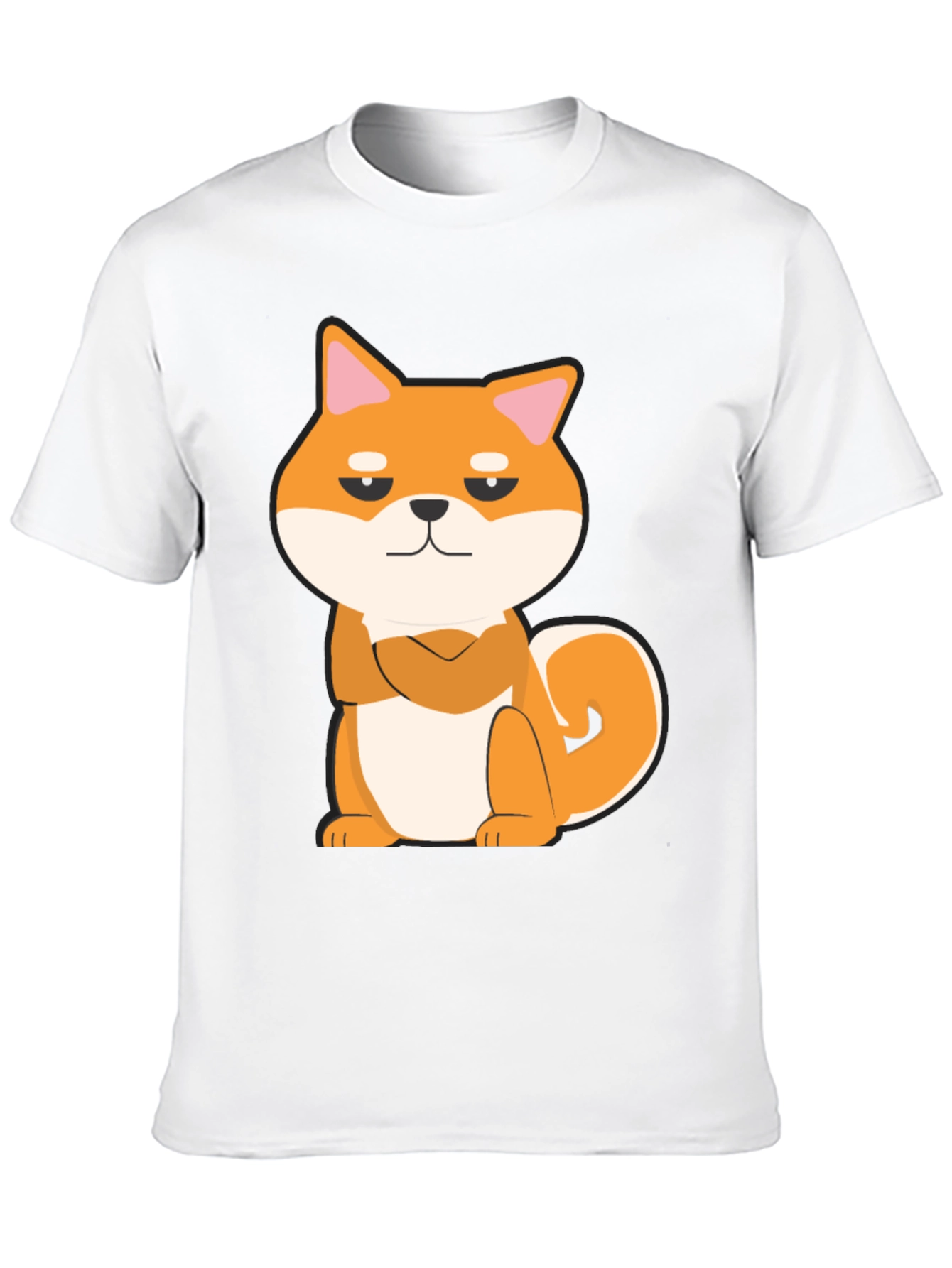 Cool Shiba Inu Graphic Tee - Black Cotton T-Shirt