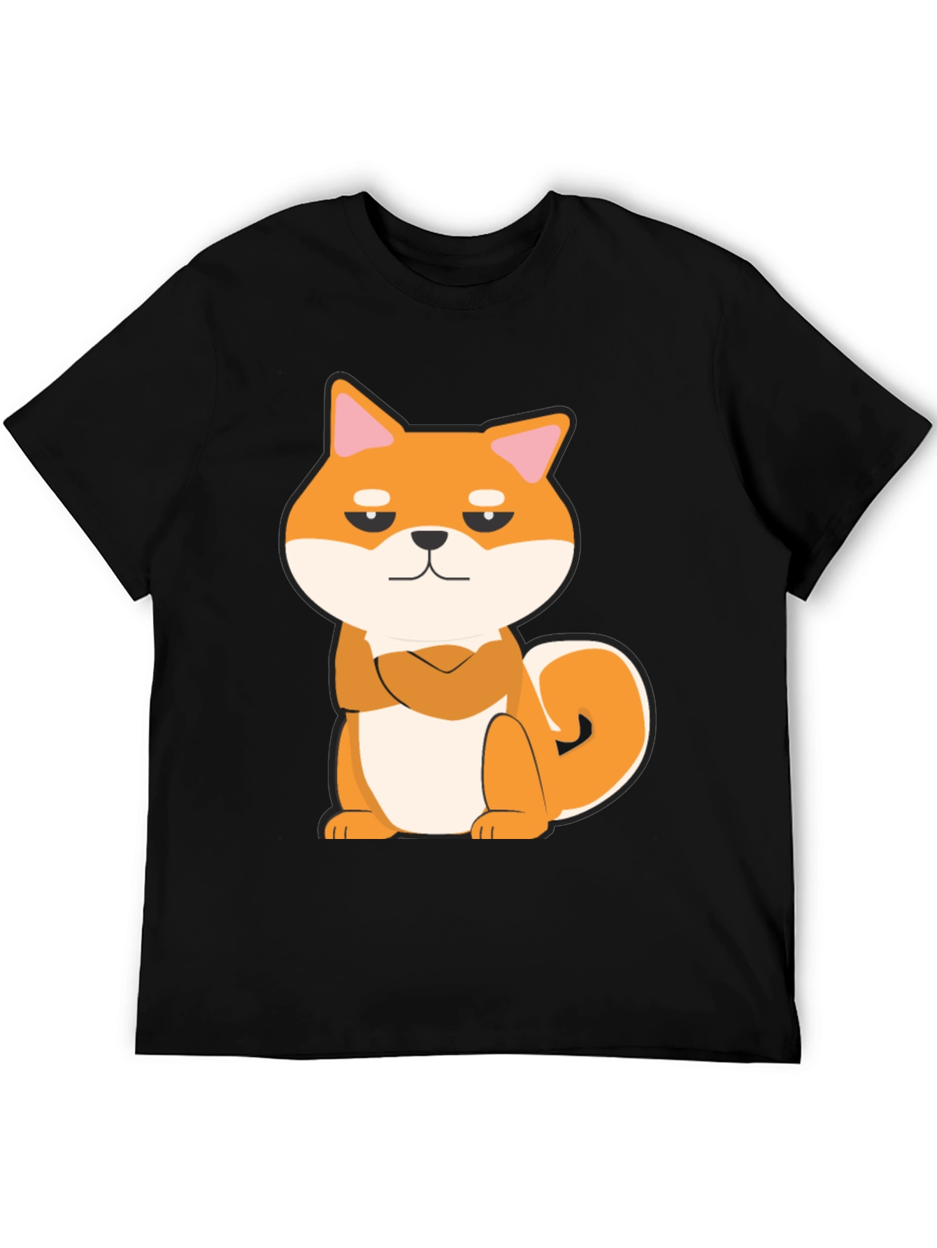 Cool Shiba Inu Graphic Tee - Black Cotton T-Shirt