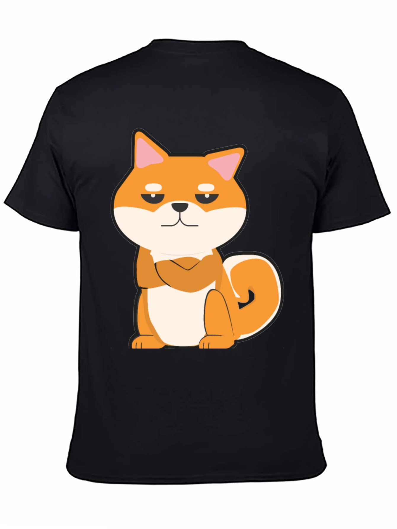 Cool Shiba Inu Graphic Tee - Black Cotton T-Shirt