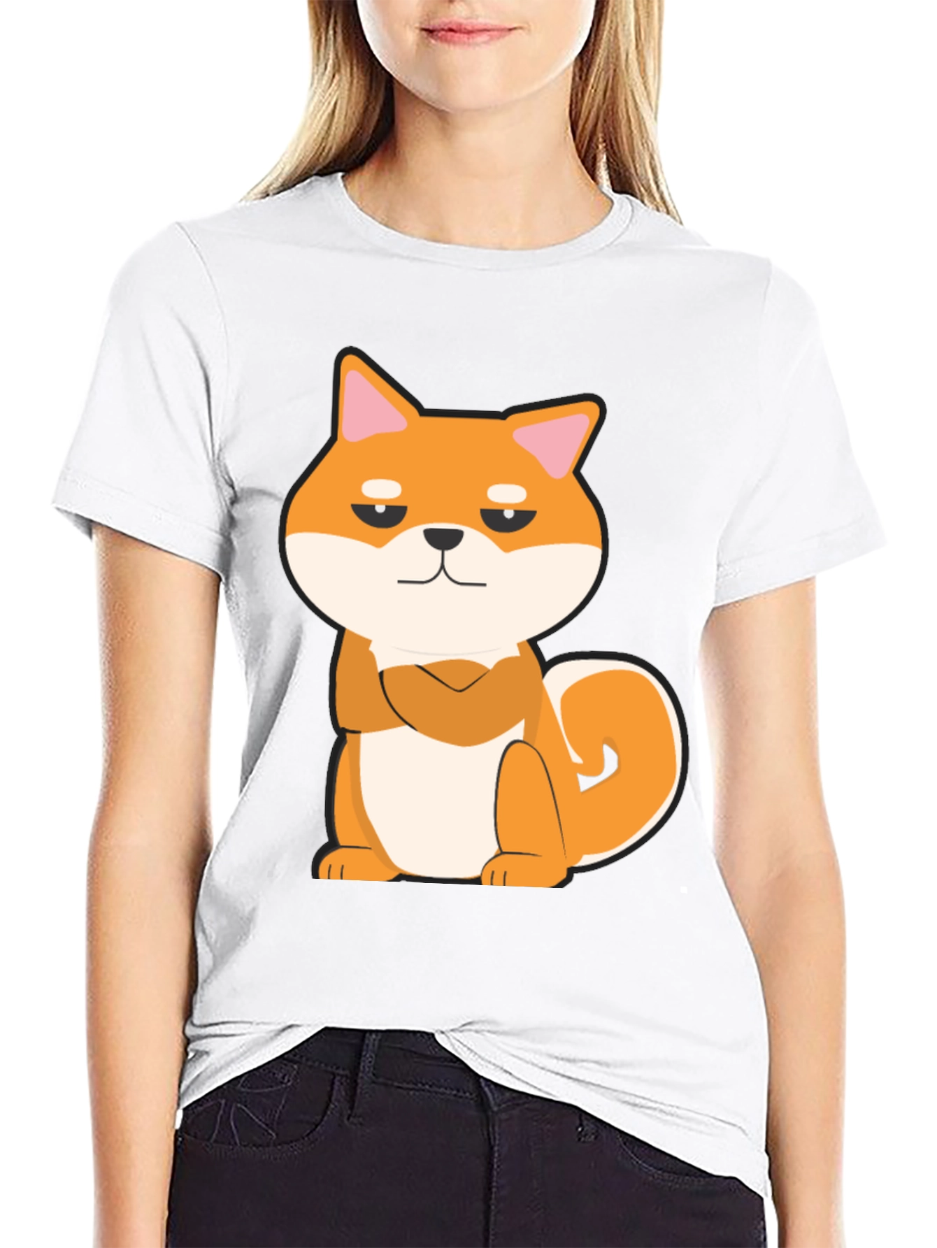 Cool Shiba Inu Graphic Tee - Black Cotton T-Shirt