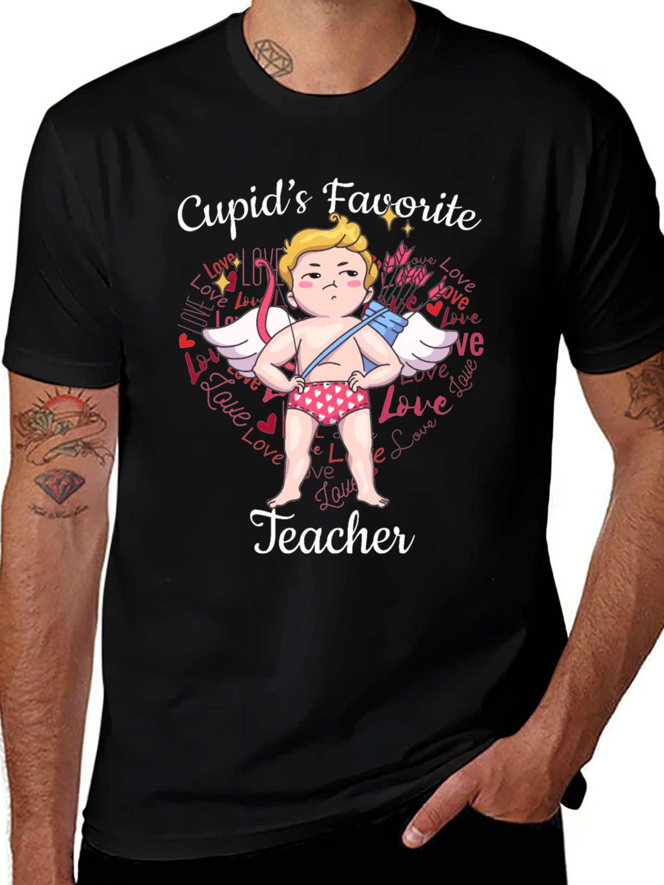 Cupids Favorite Teacher T-Shirt - Valentines Day