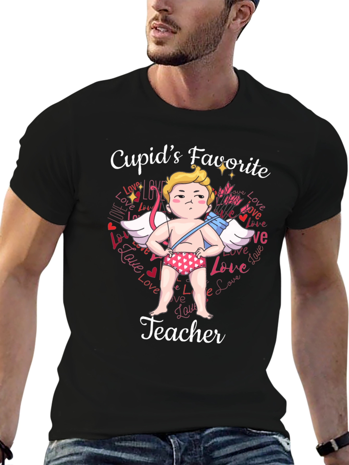 Cupids Favorite Teacher T-Shirt - Valentines Day