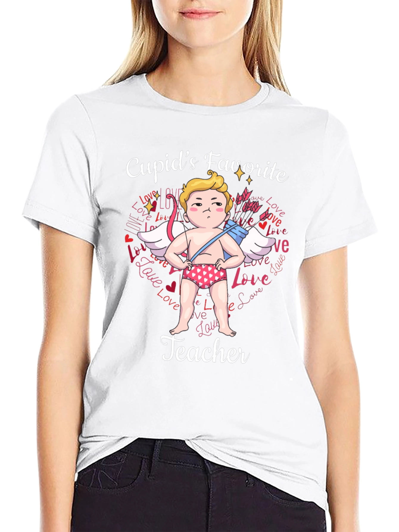 Cupids Favorite Teacher T-Shirt - Valentines Day