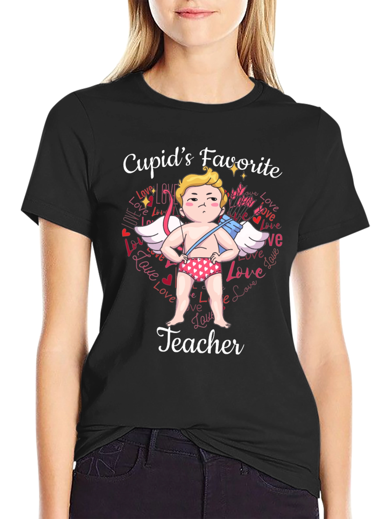 Cupids Favorite Teacher T-Shirt - Valentines Day