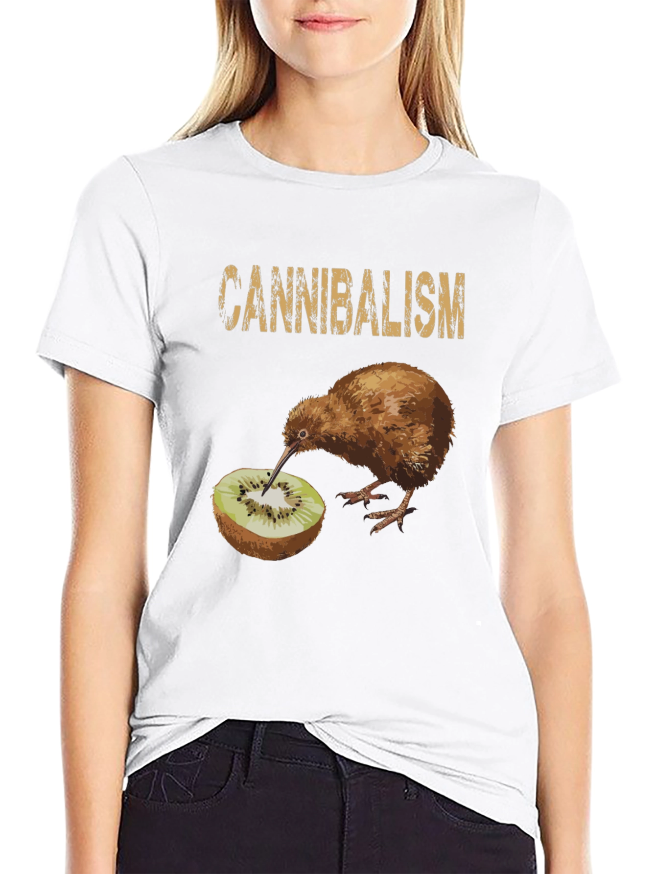 Cannibalism Kiwi Bird Graphic Tee