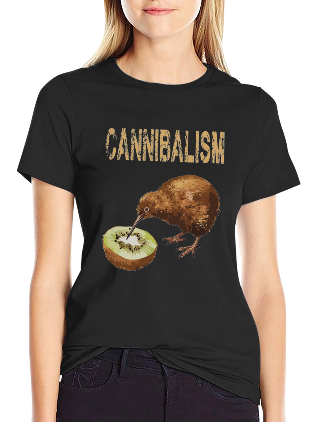 Cannibalism Kiwi Bird Graphic Tee