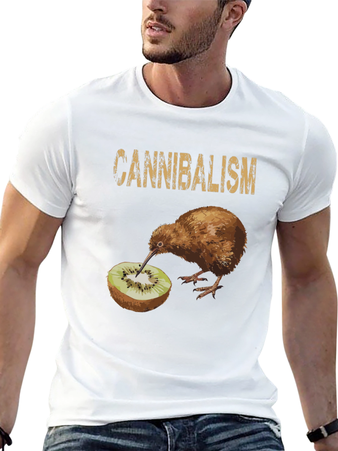 Cannibalism Kiwi Bird Graphic Tee