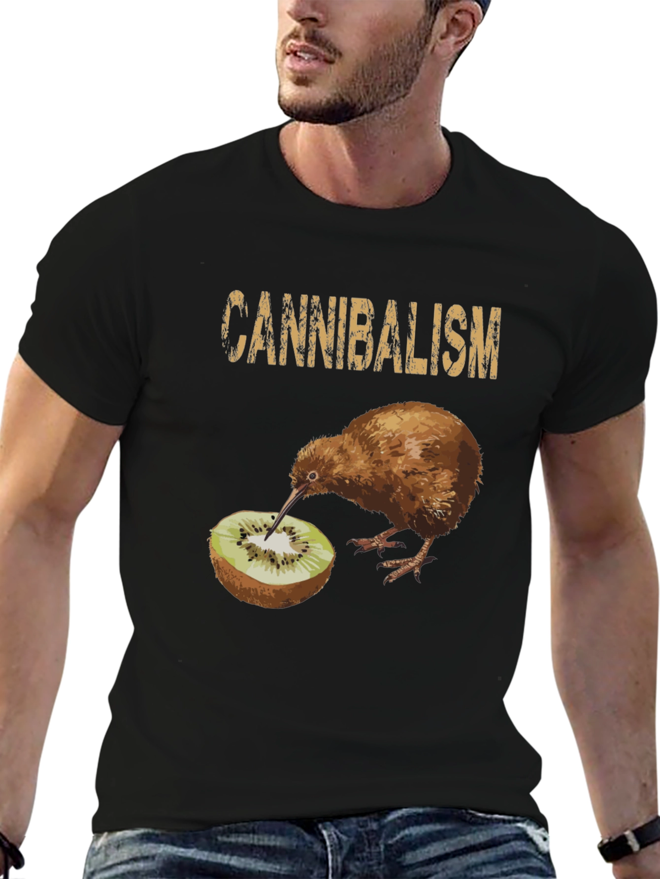 Cannibalism Kiwi Bird Graphic Tee
