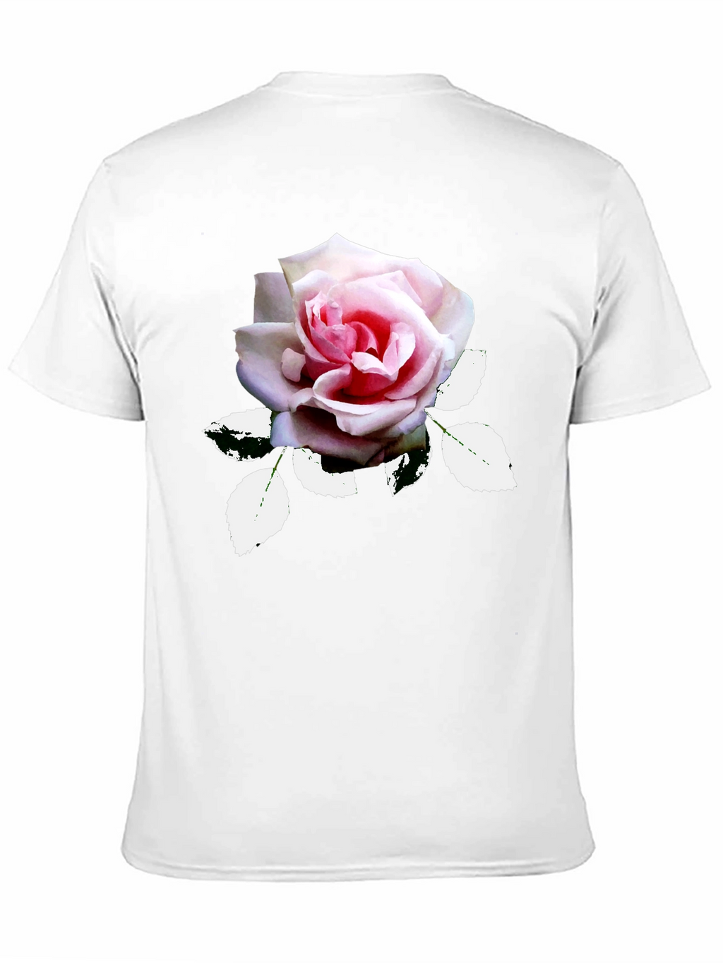 Elegant Rose Graphic T-Shirt - Black