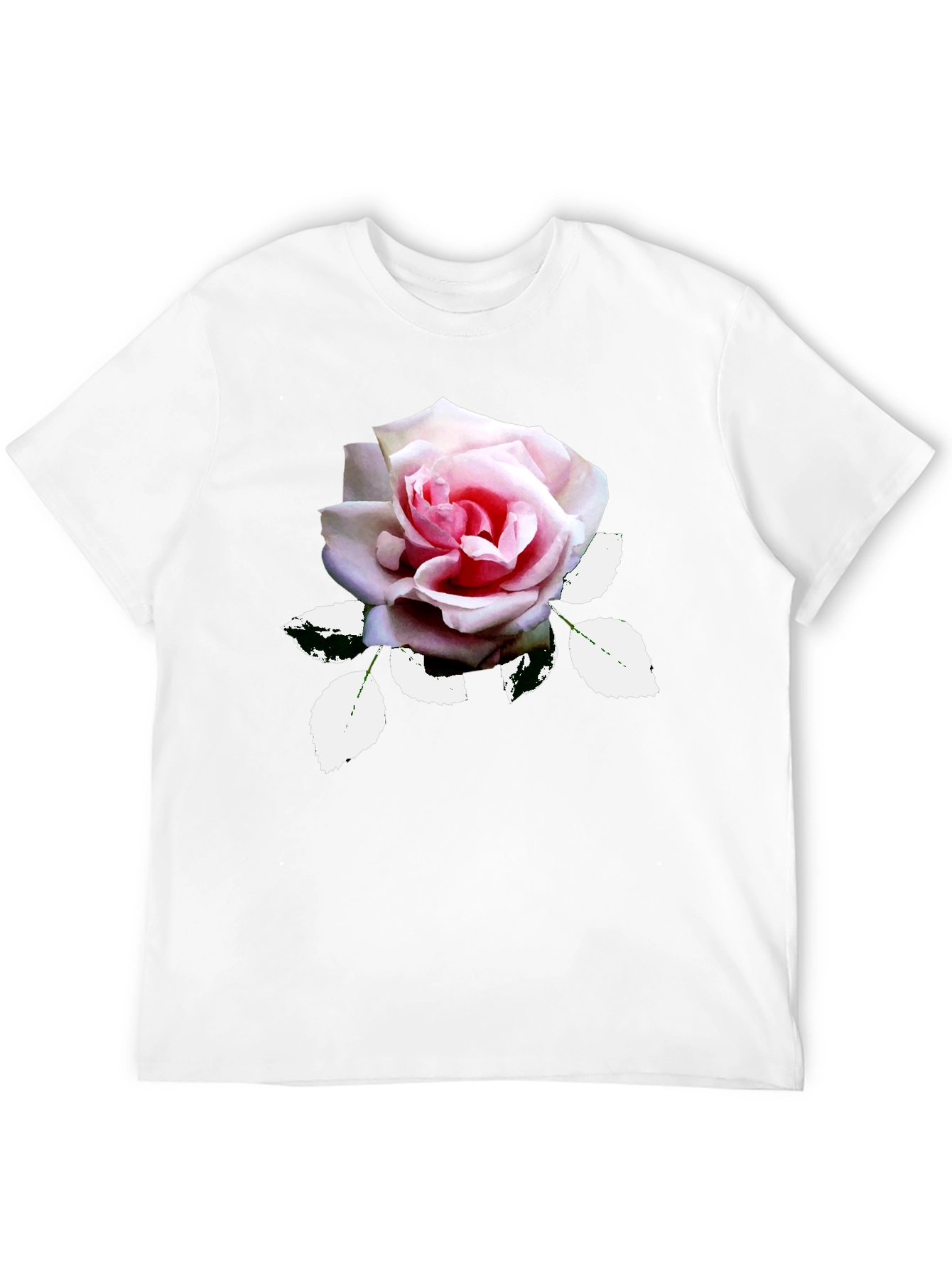 Elegant Rose Graphic T-Shirt - Black