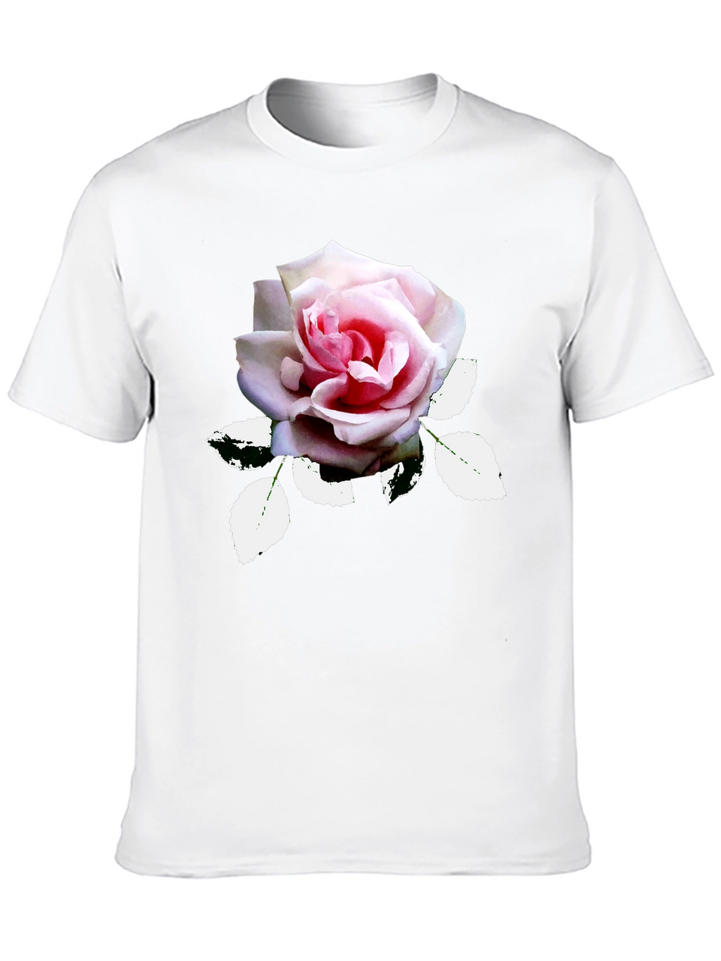 Elegant Rose Graphic T-Shirt - Black