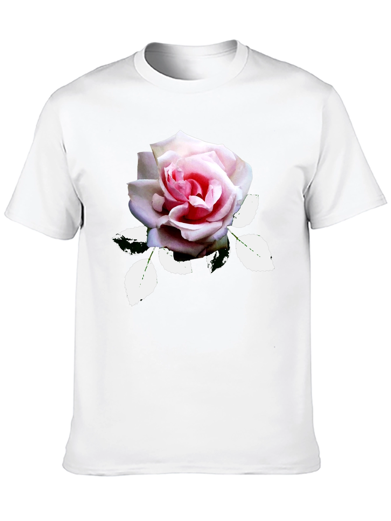 Elegant Rose Graphic T-Shirt - Black