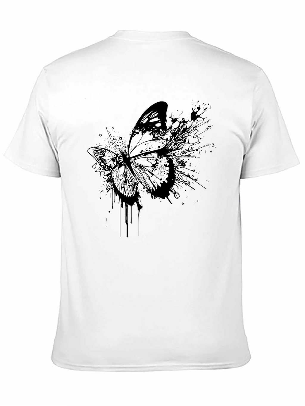 Butterfly Graphic Tee - Mens Black T-Shirt