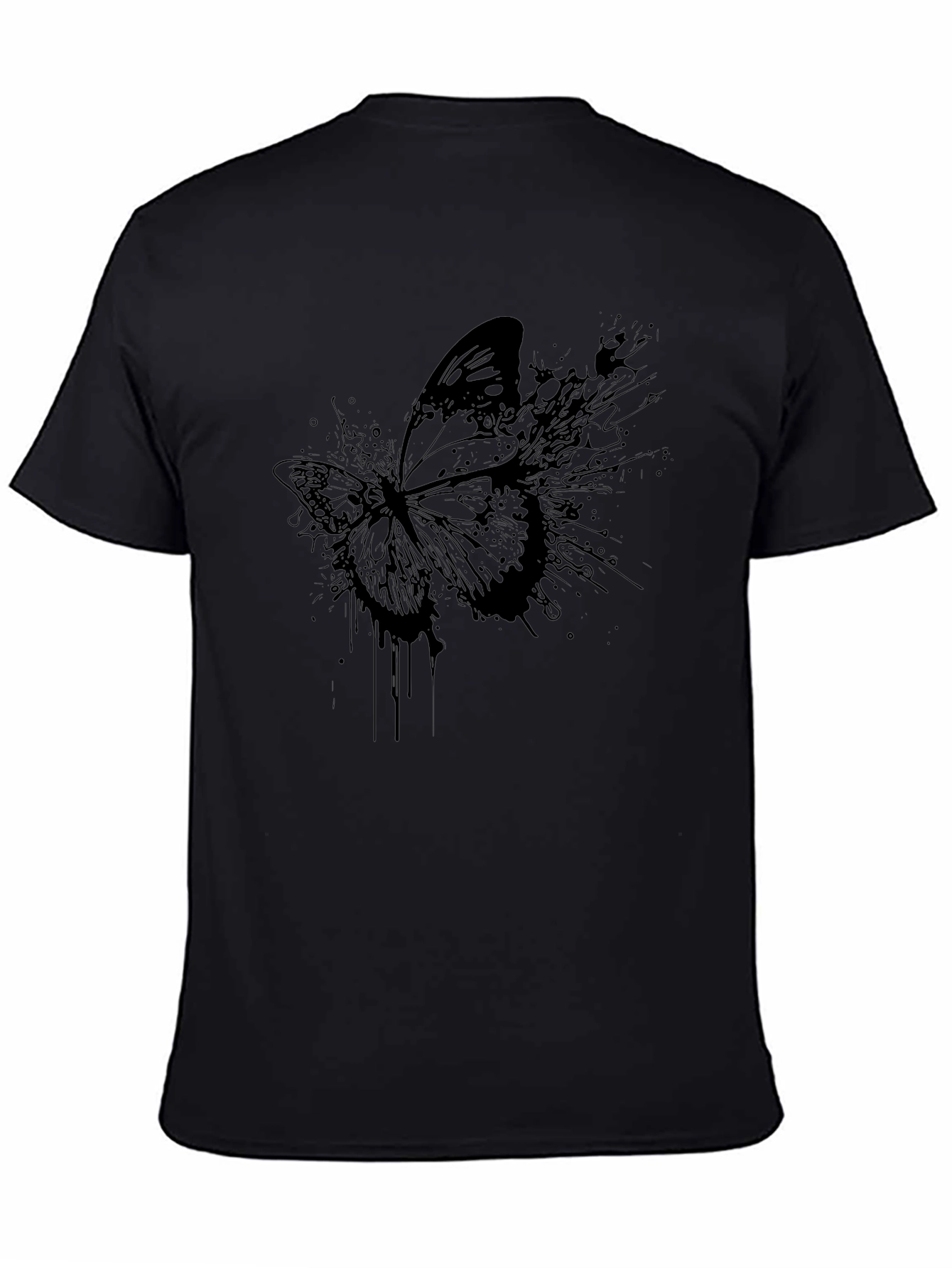 Butterfly Graphic Tee - Mens Black T-Shirt