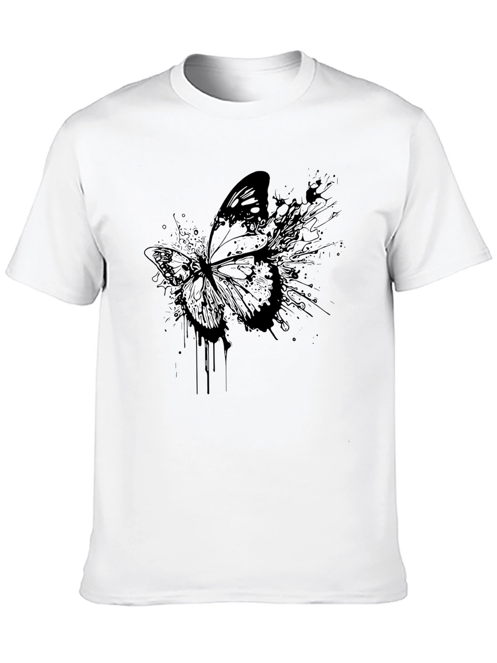 Butterfly Graphic Tee - Mens Black T-Shirt