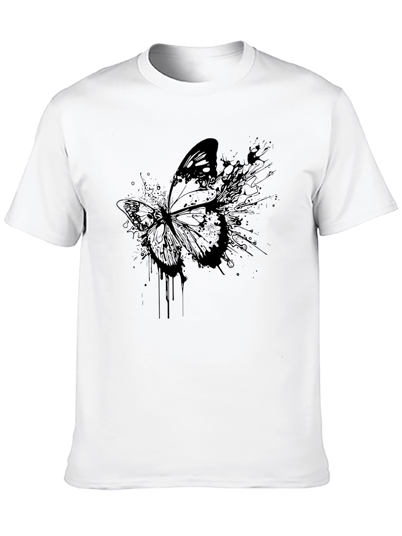 Butterfly Graphic Tee - Mens Black T-Shirt