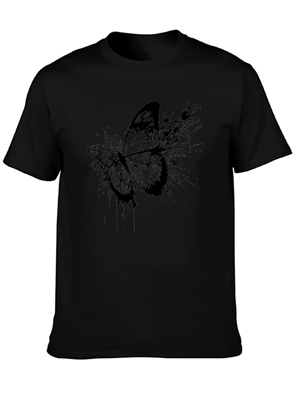 Butterfly Graphic Tee - Mens Black T-Shirt