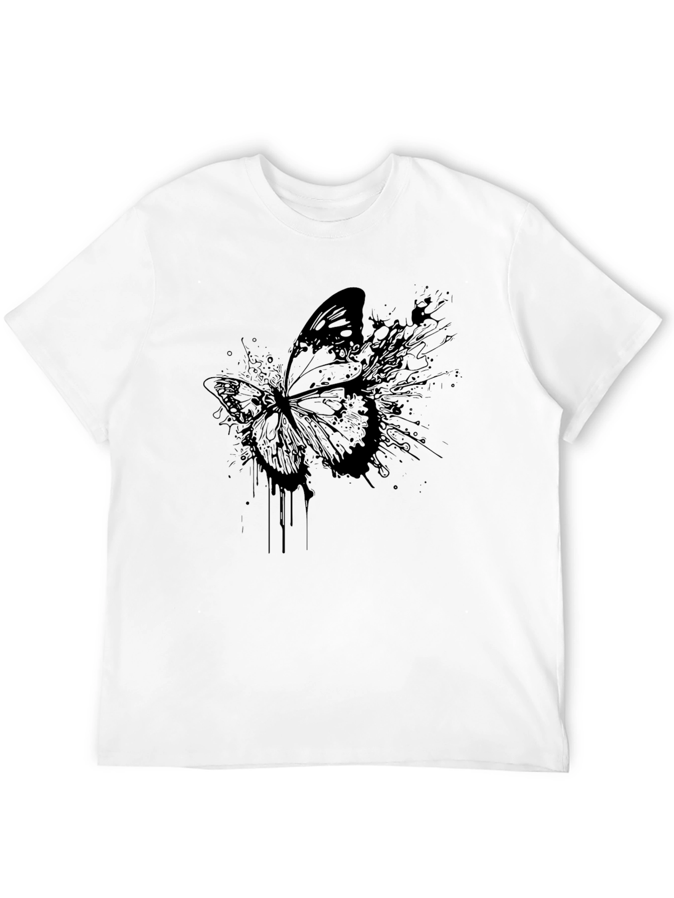 Butterfly Graphic Tee - Mens Black T-Shirt