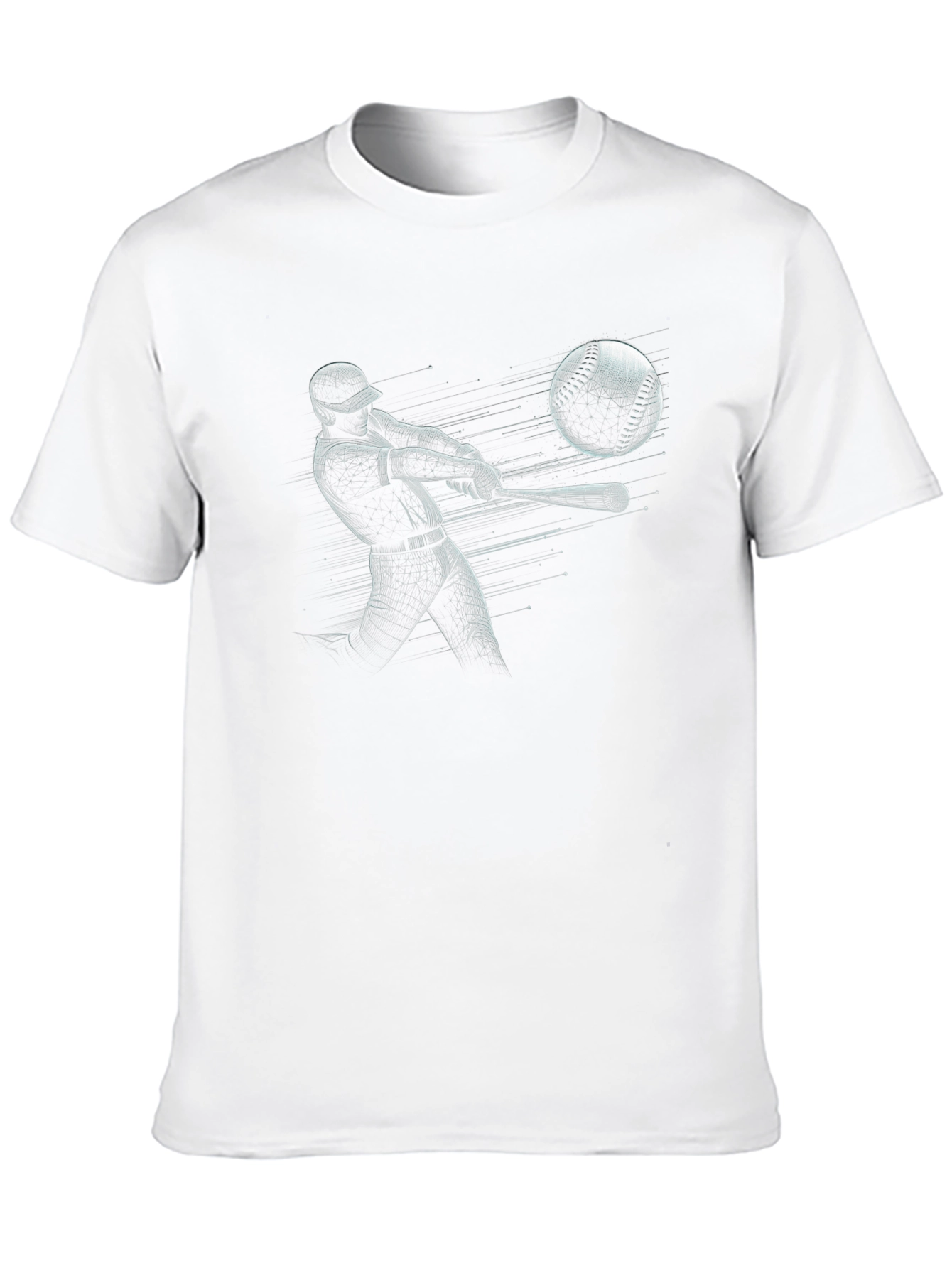 Baseball Swing Graphic Tee - Black Cotton T-Shirt