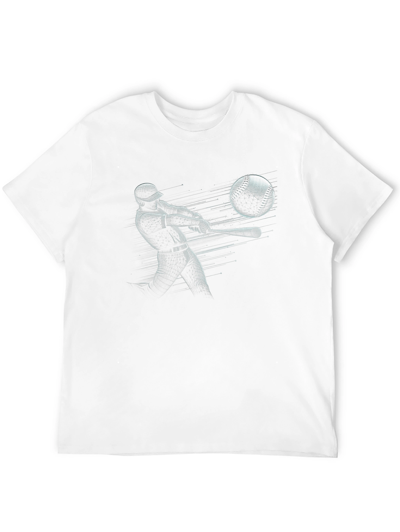Baseball Swing Graphic Tee - Black Cotton T-Shirt