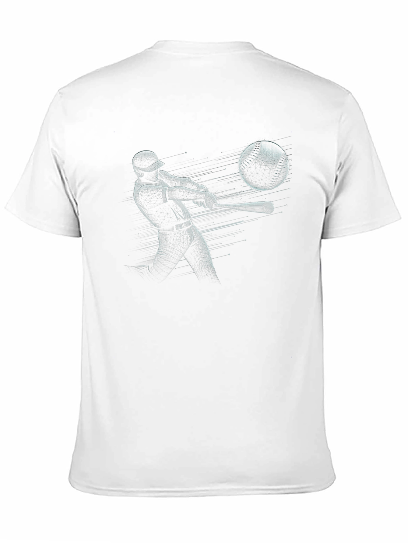 Baseball Swing Graphic Tee - Black Cotton T-Shirt