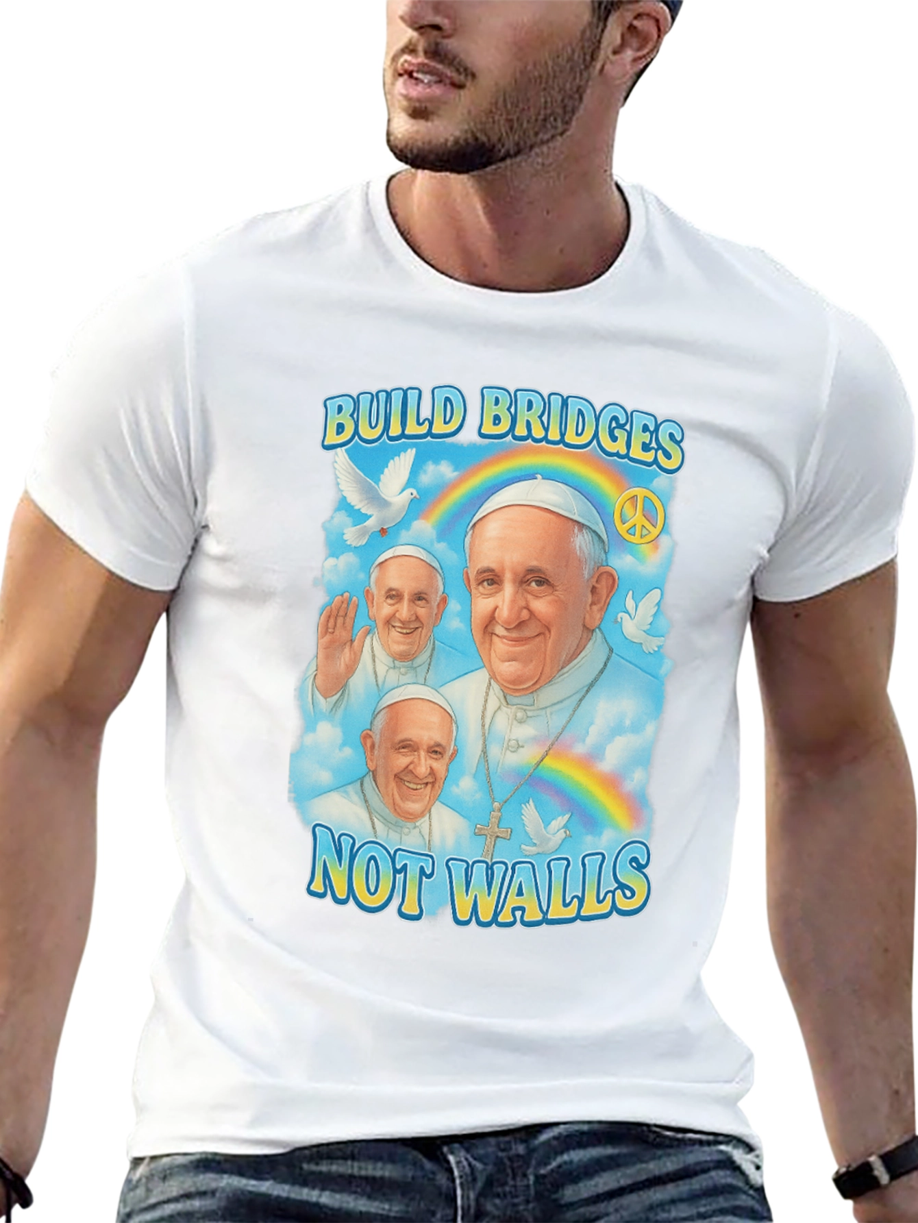 Build Bridges Pope Francis T-Shirt