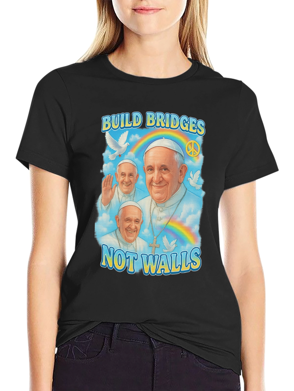 Build Bridges Pope Francis T-Shirt