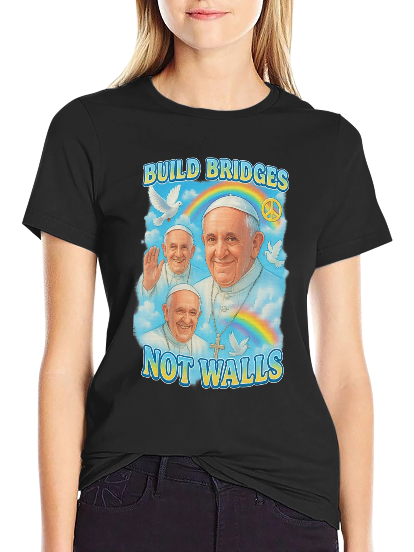 Build Bridges Pope Francis T-Shirt