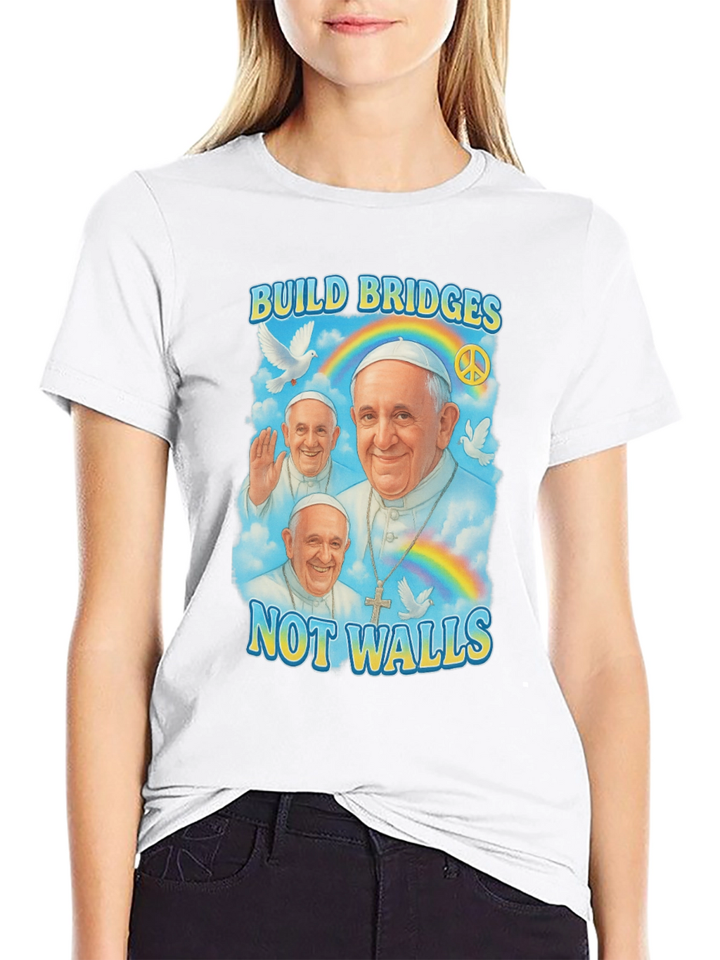 Build Bridges Pope Francis T-Shirt