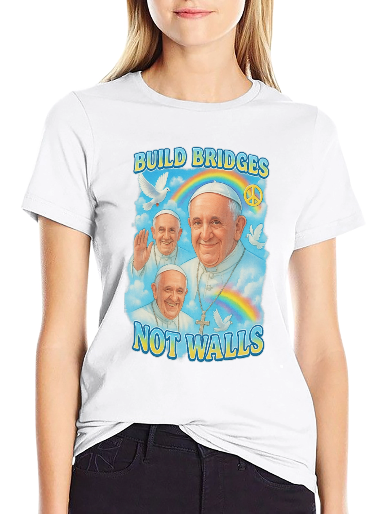 Build Bridges Pope Francis T-Shirt