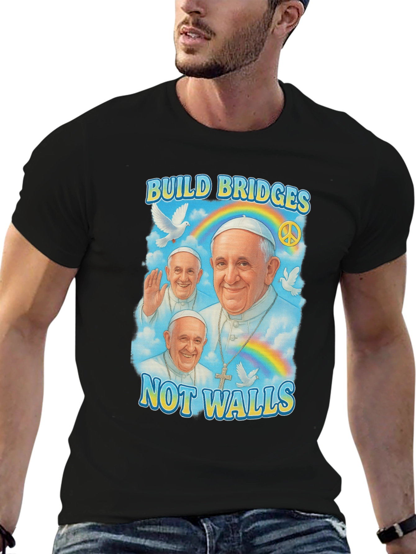 Build Bridges Pope Francis T-Shirt