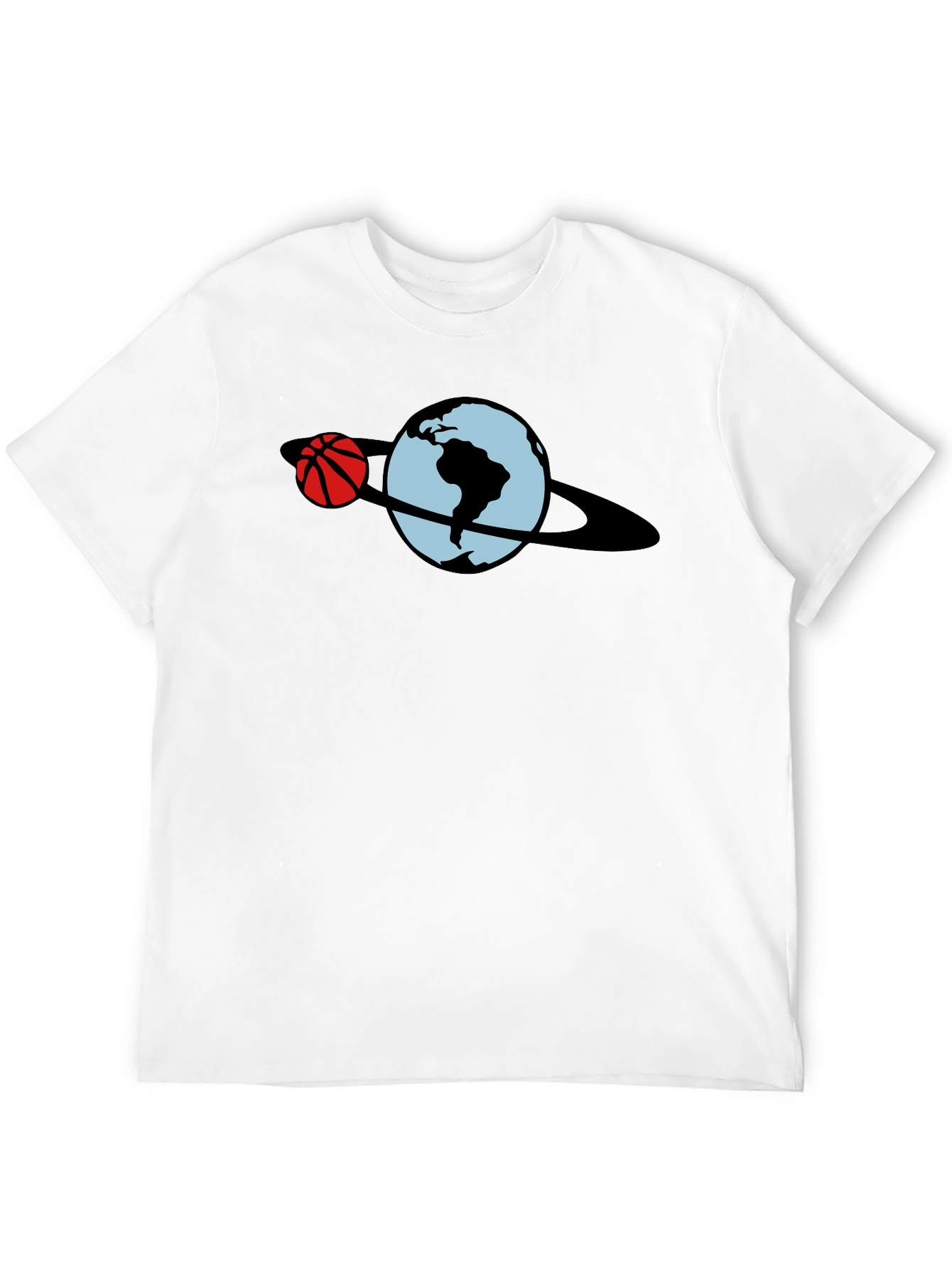 Basketball Planet T-Shirt - Black Graphic Tee