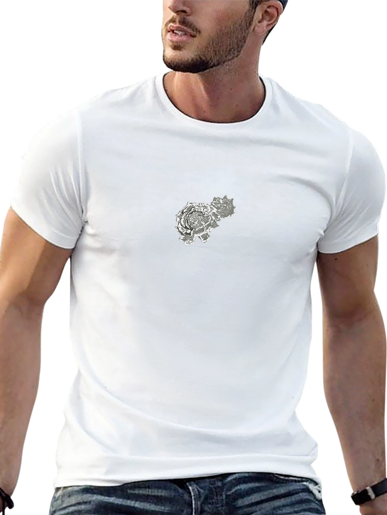 Black Rose Graphic Tee - Stylish Casual Wear