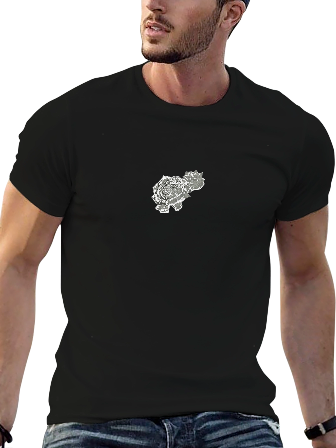 Black Rose Graphic Tee - Stylish Casual Wear