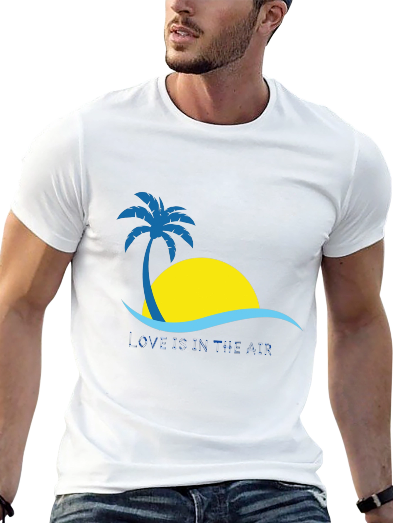 Tropical Paradise Graphic Tee - Black Cotton Shirt