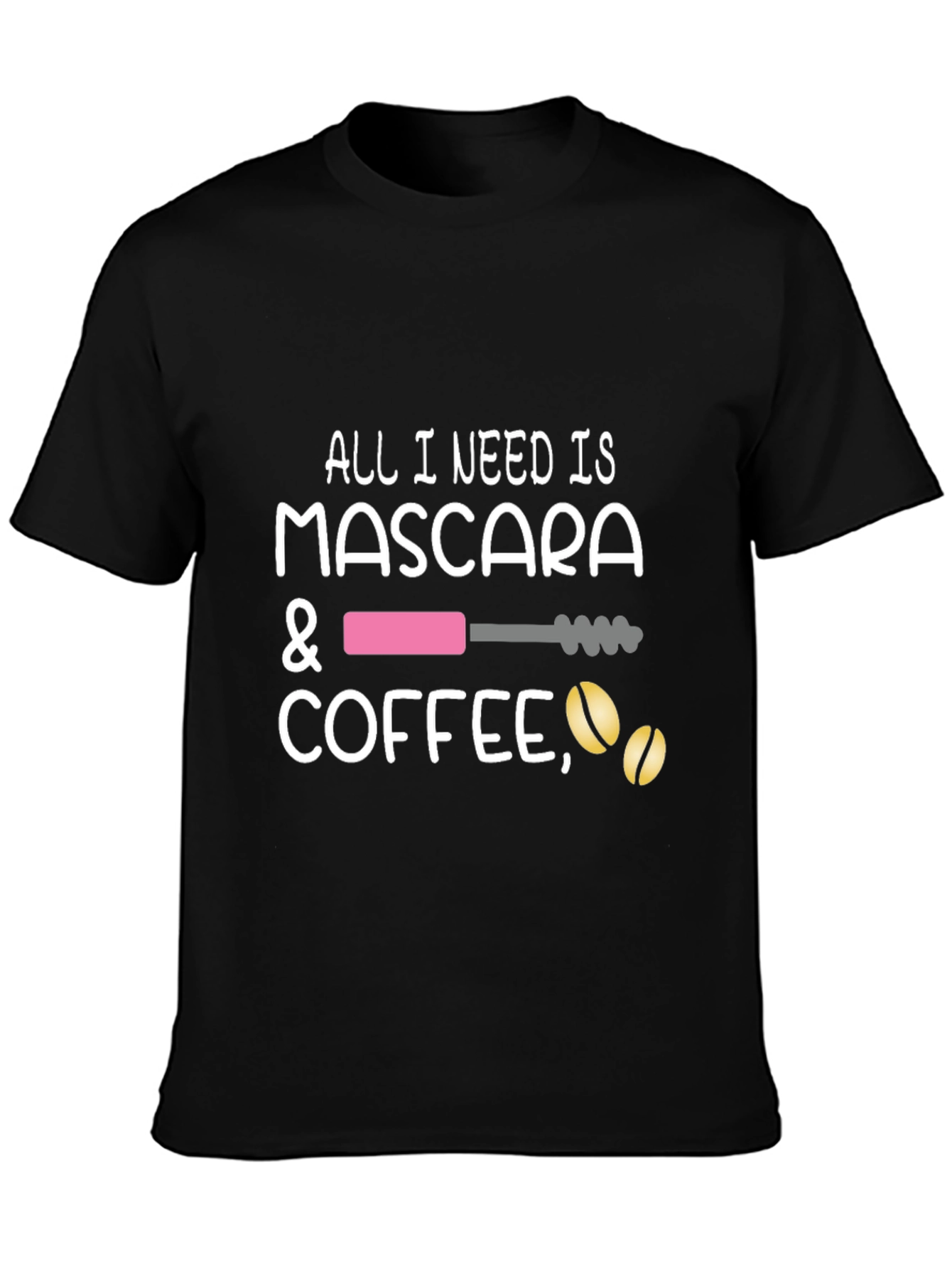 Mascara & Coffee Graphic Tee - Stylish Casual Wear