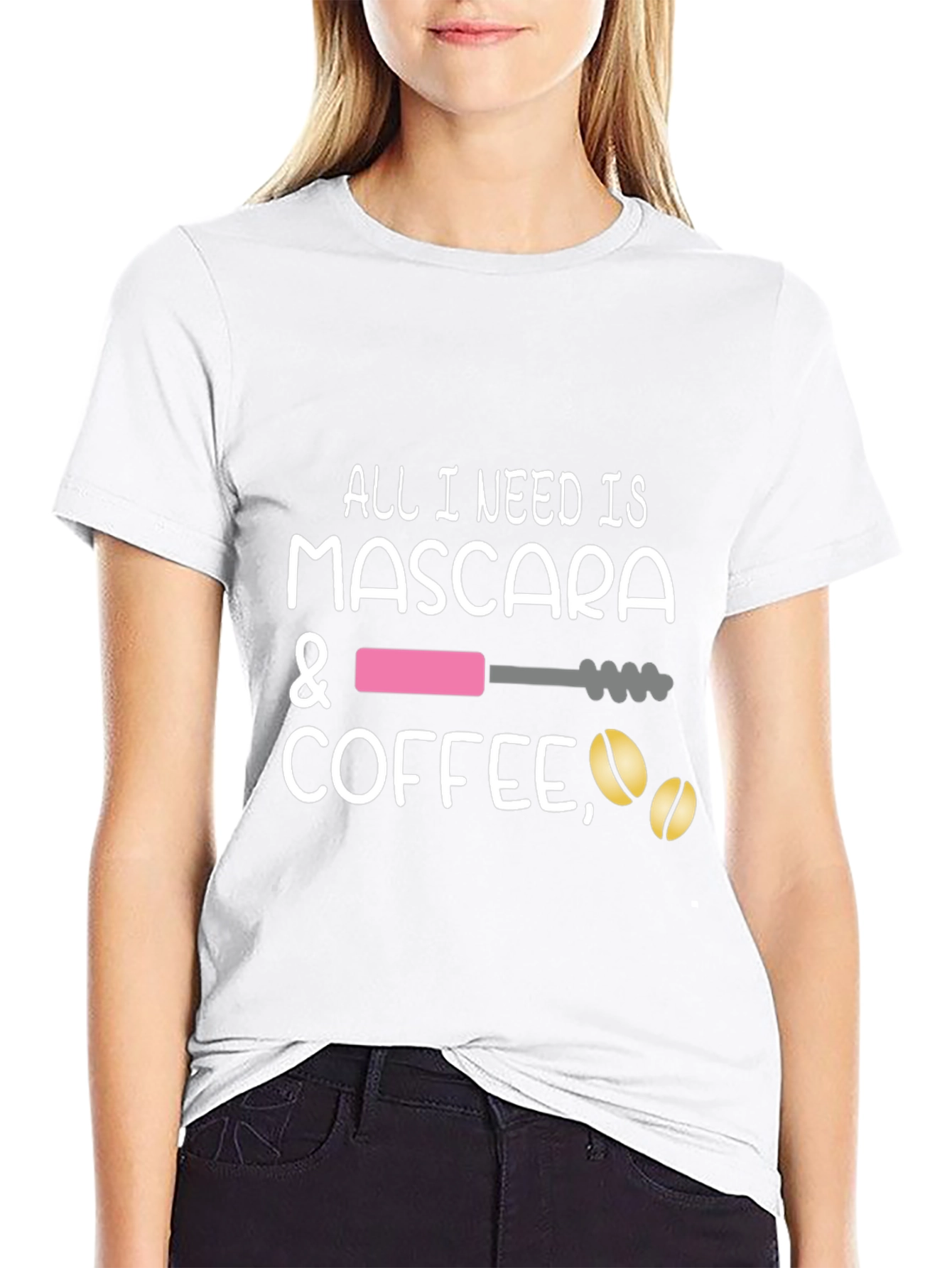 Mascara & Coffee Graphic Tee - Stylish Casual Wear