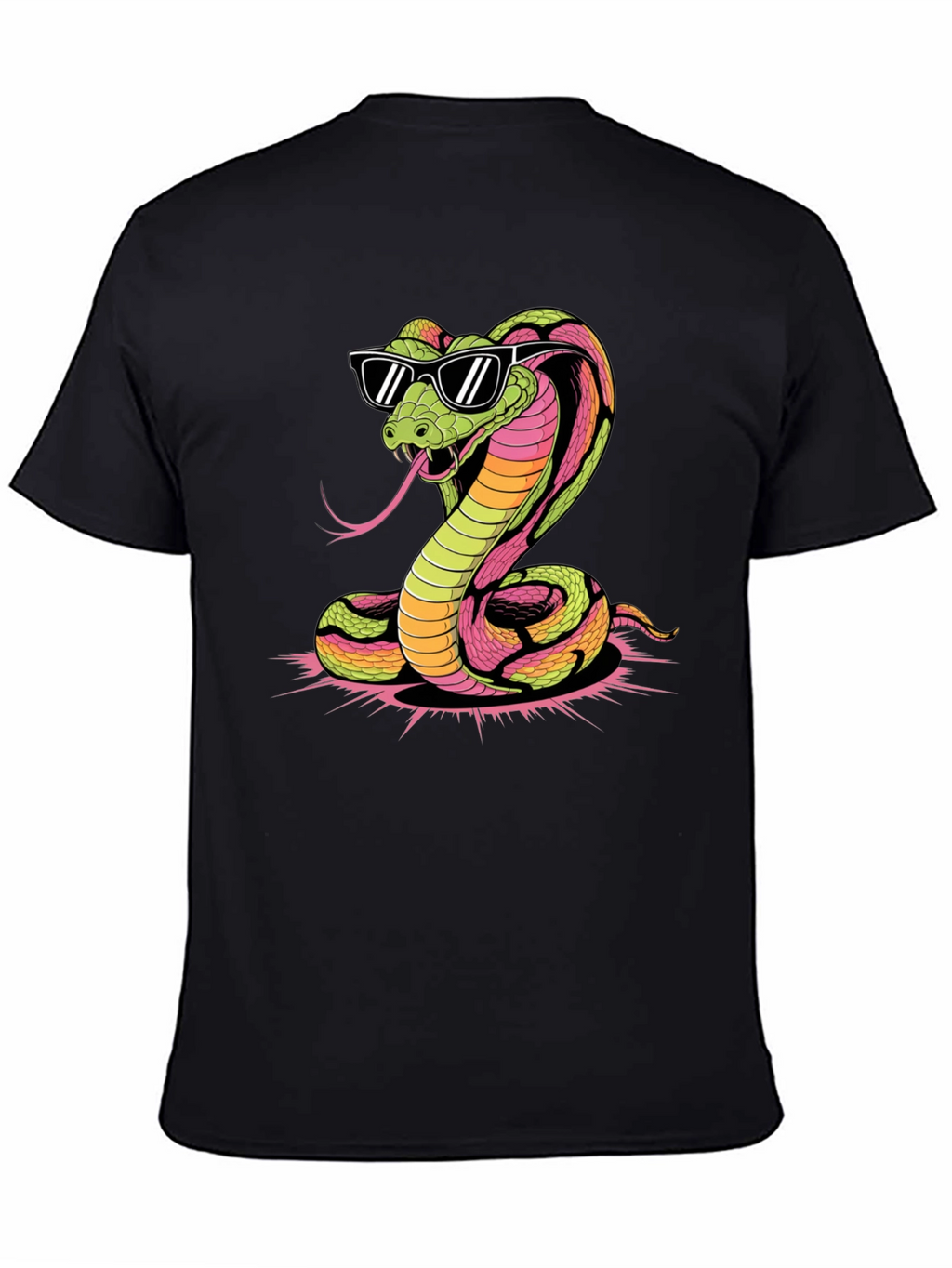 Cool Cobra Graphic Tee - Black