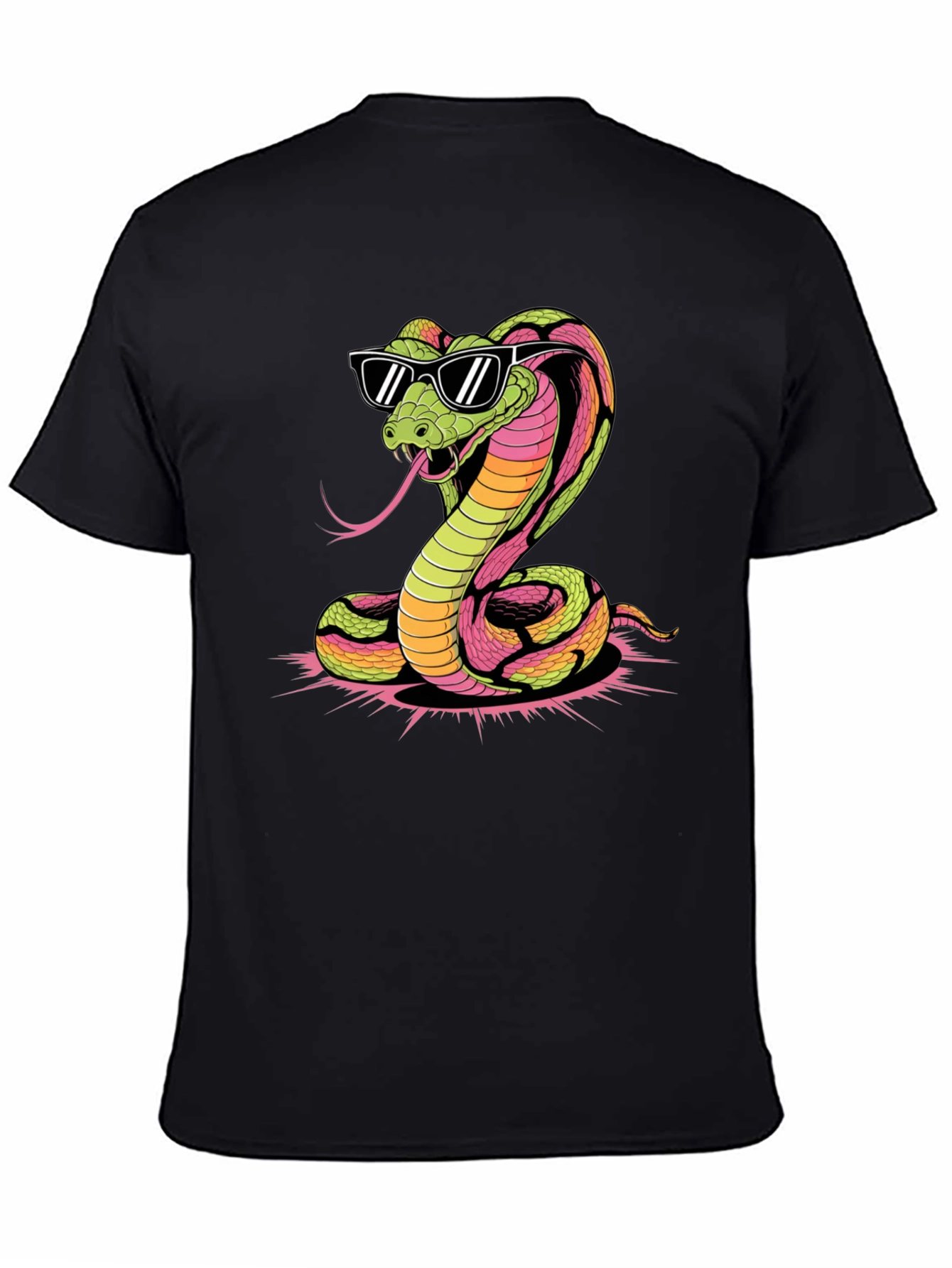 Cool Cobra Graphic Tee - Black
