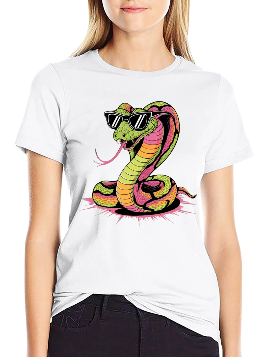 Cool Cobra Graphic Tee - Black