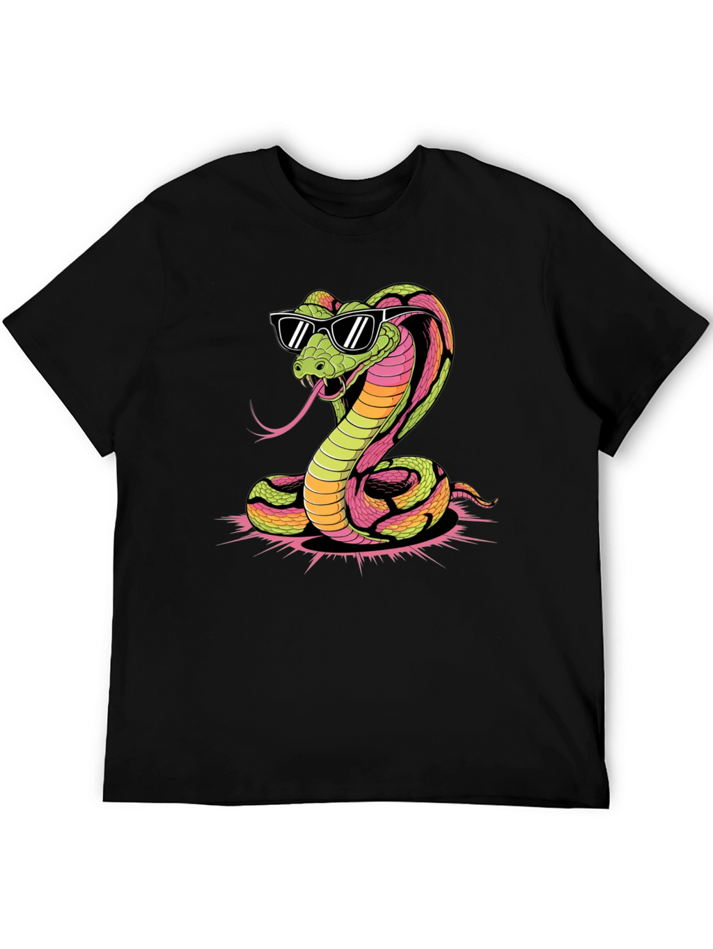Cool Cobra Graphic Tee - Black